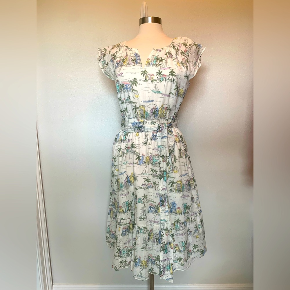Tropical tea dress